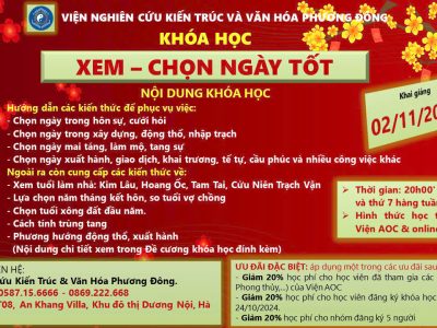 Khóa học Chọn Ngày Tốt K11-24