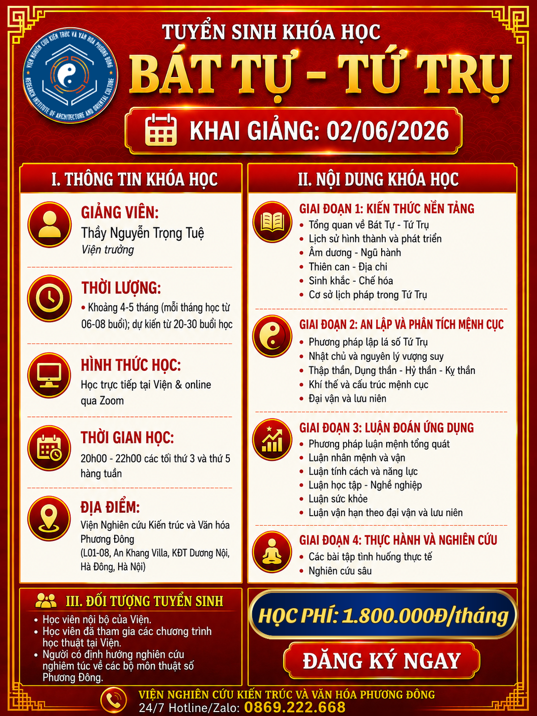 HỌC PHÍ 1.800.000Đtháng HỌC PHÍ 1.800.000Đtháng