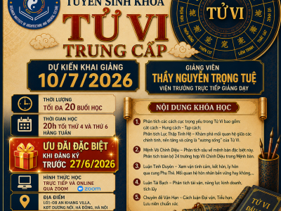 KHÓA TỬ VI TRUNG CẤP-T7/2026
